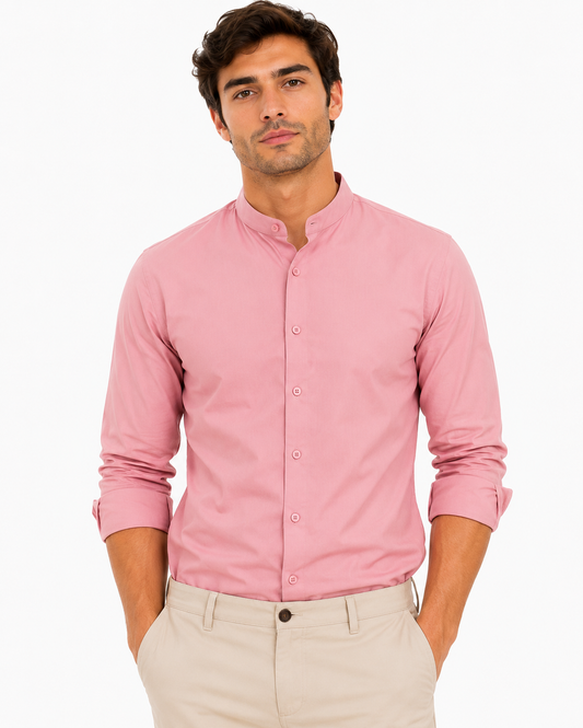 Camisa Color Rosado Caballero