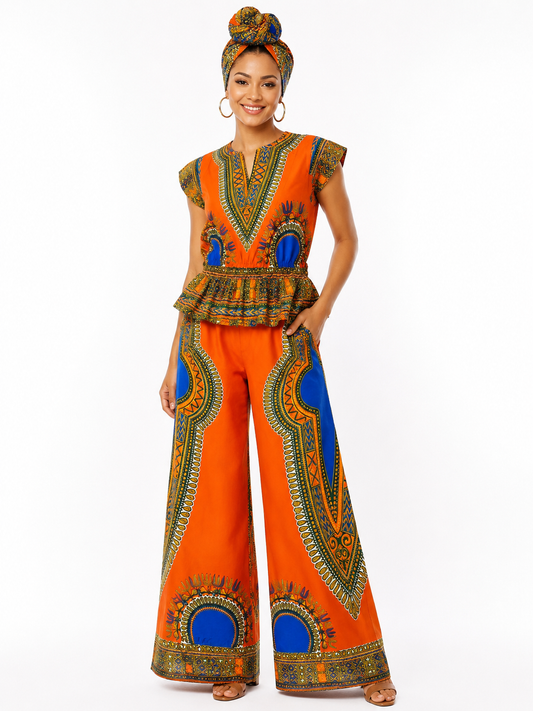 Dasiki Orange 2pcs set Etnia Negra