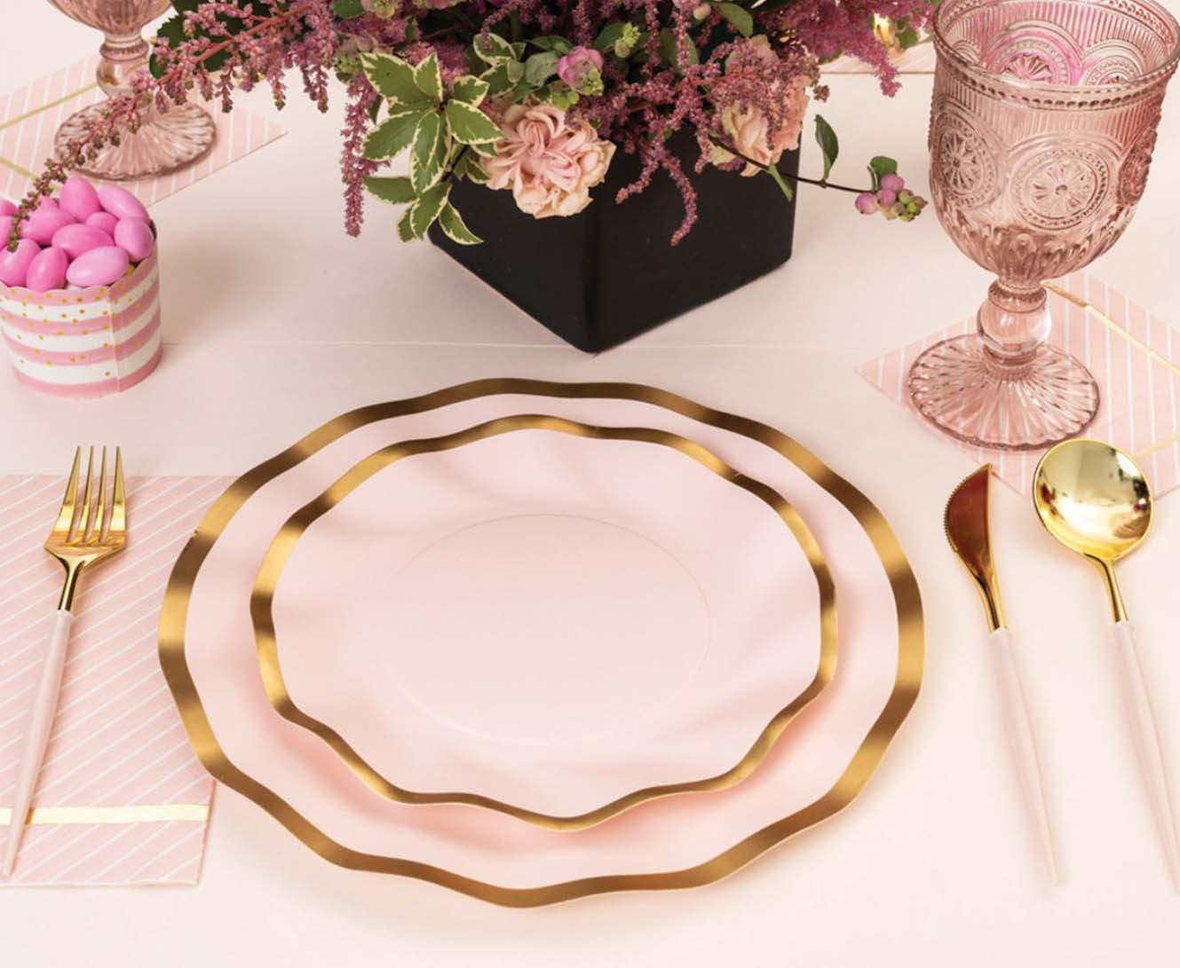 Bella Cutlery Gold / Blush Handle