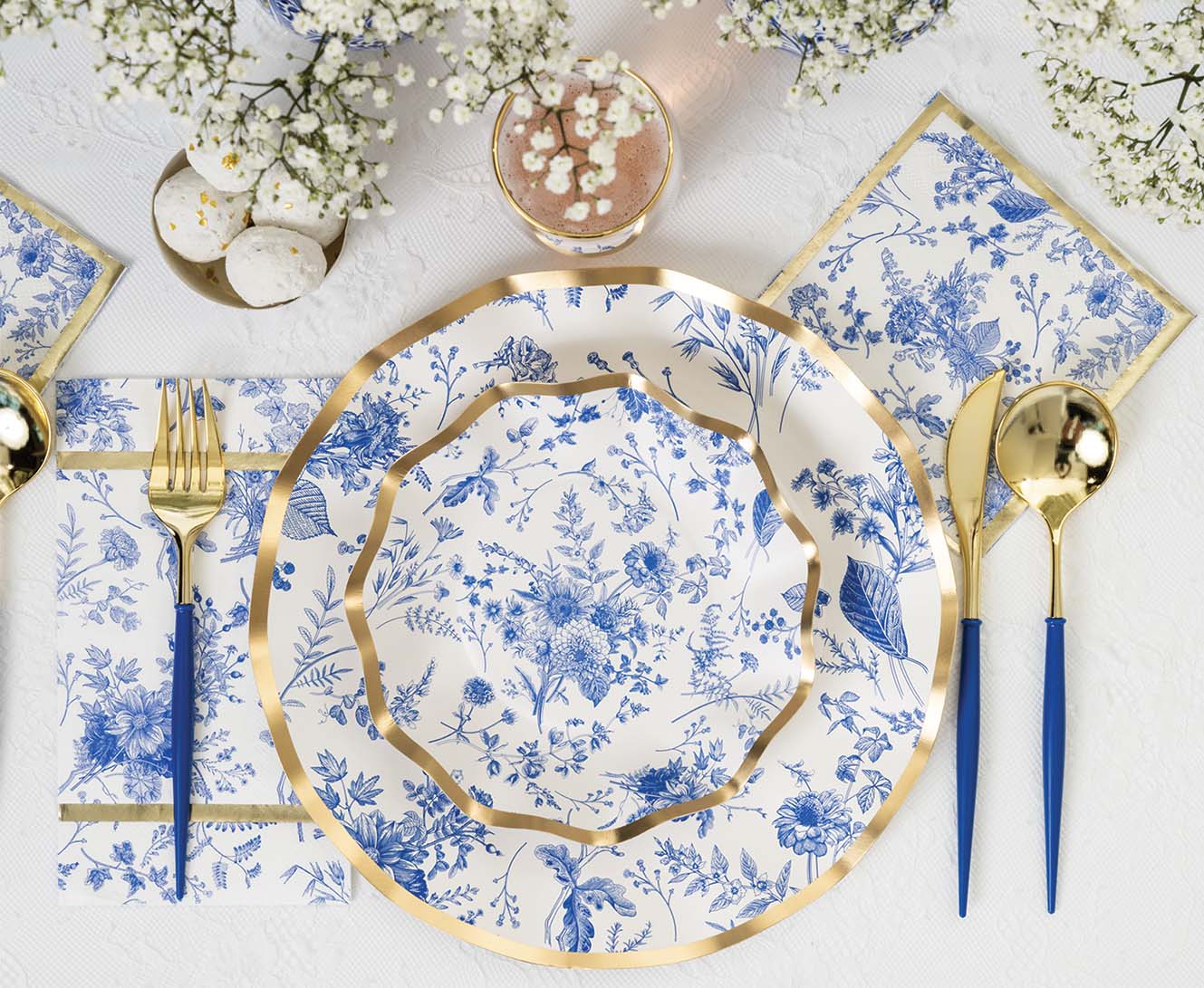 Bella Cutlery Gold/ Blue  Handle
