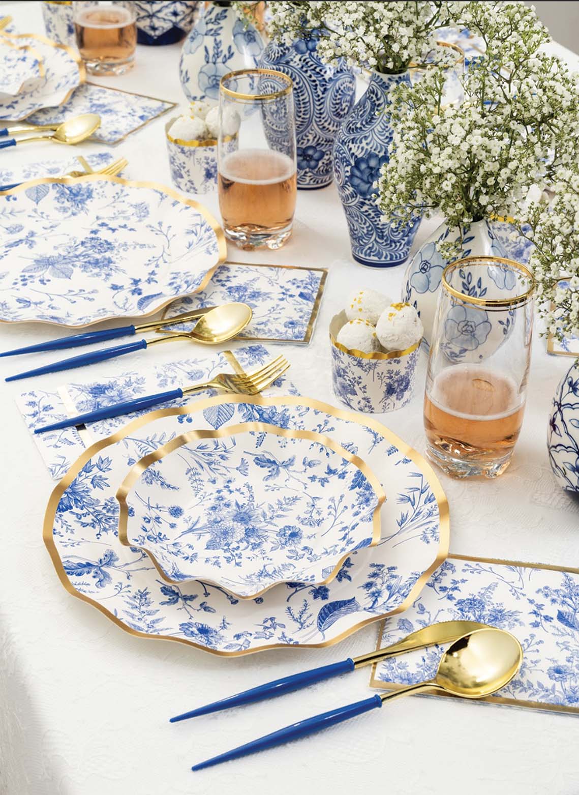 Bella Cutlery Gold/ Blue  Handle