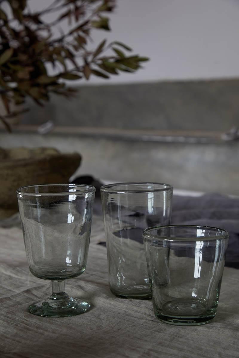 Recycled wine glass, 12oz Margarida Green