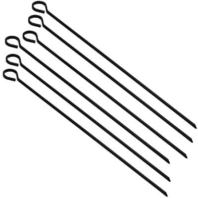 6 Piece Black Non-Stick Skewer Set