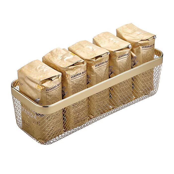 Basket 16 x 6 x 5 Brass