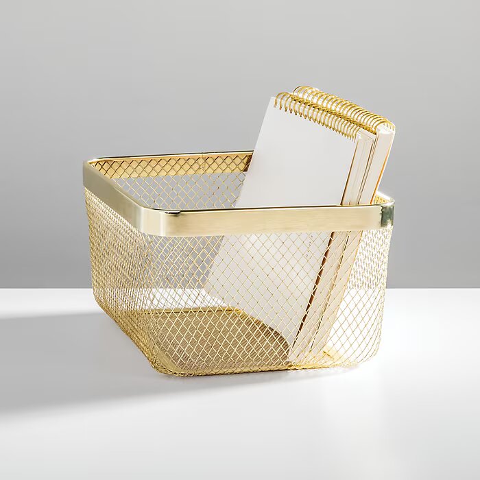 Basket Brass 12 x 9 x 6