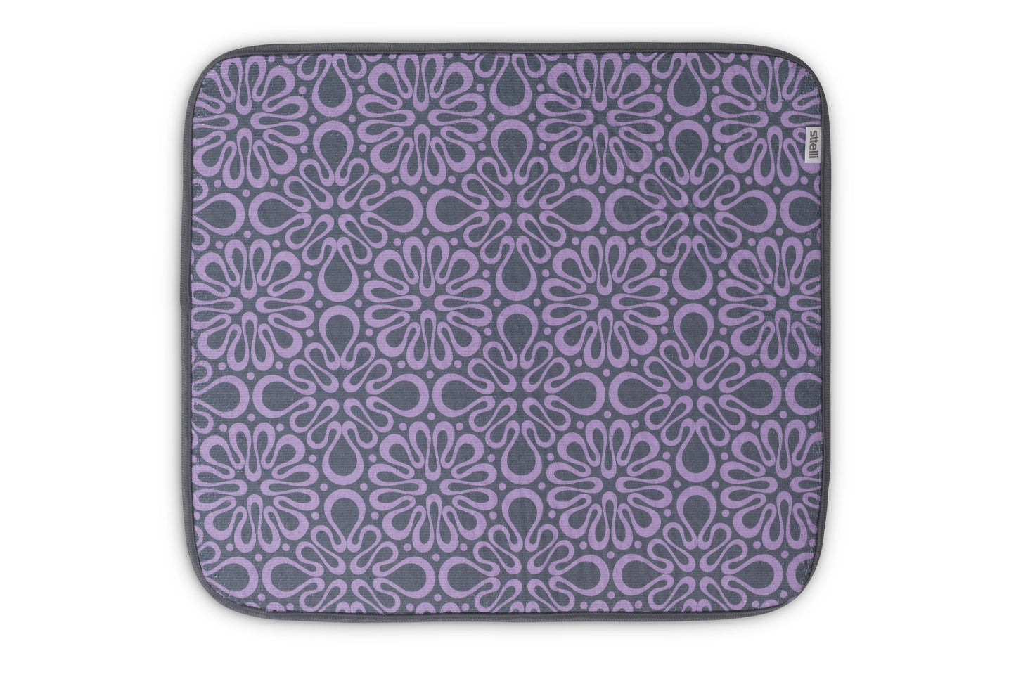 Blossom Dish Drying Mat Lavender /Grey
