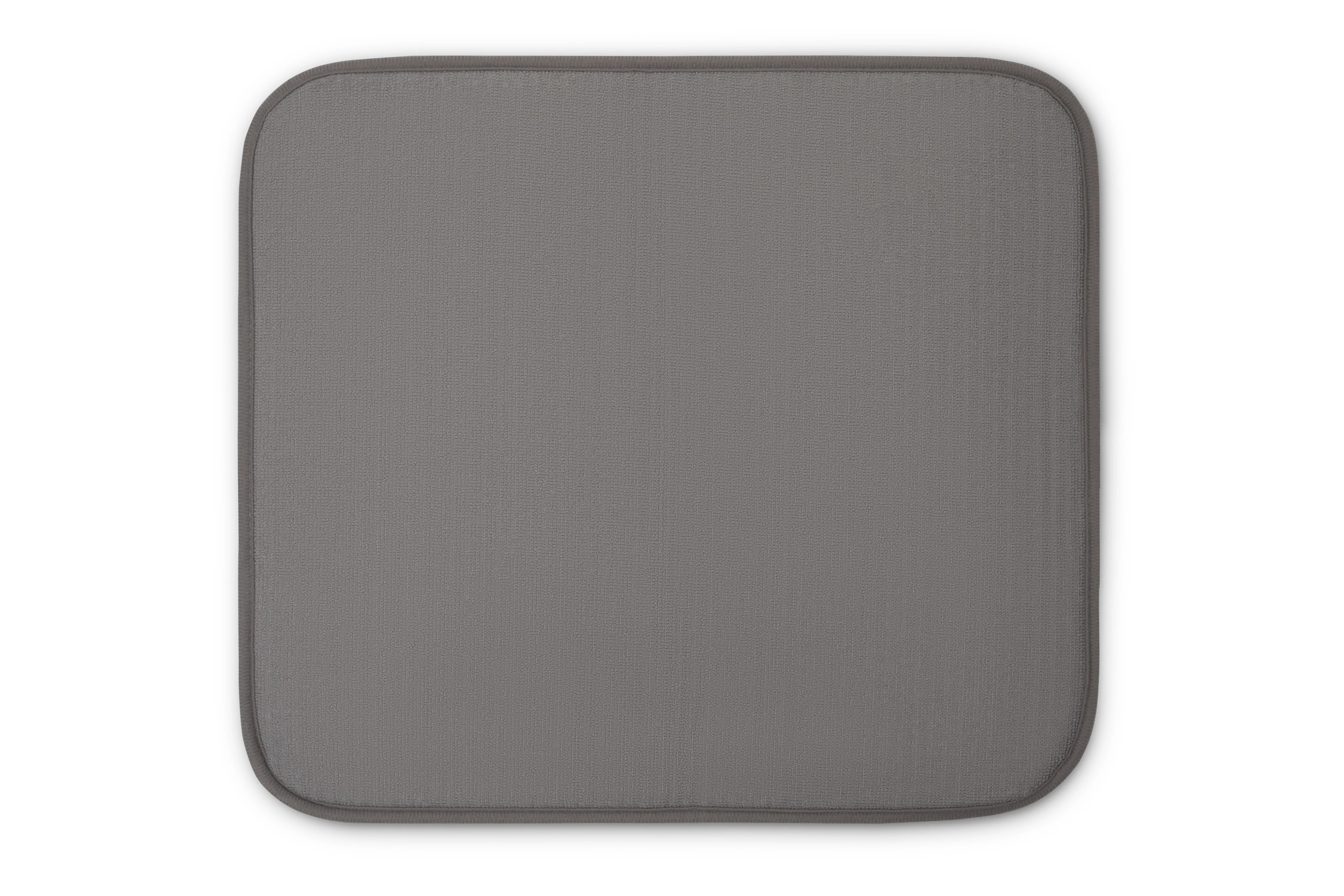Labyrinth Dish Drying Mat Aqua / Grey