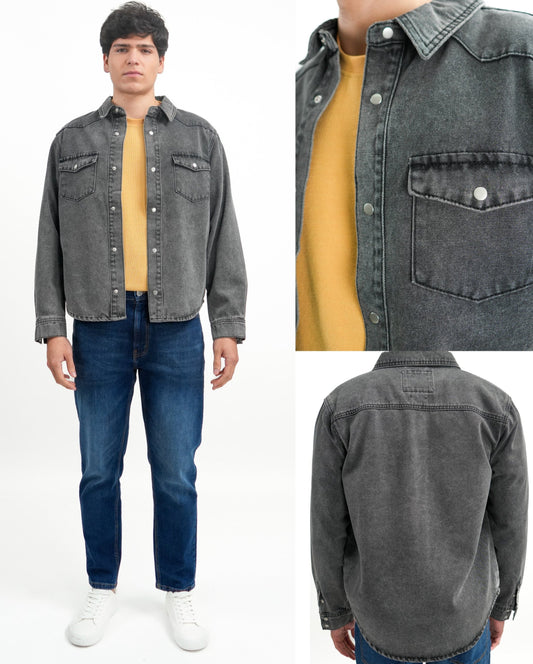 Caballero Camisa Denim Charcoal