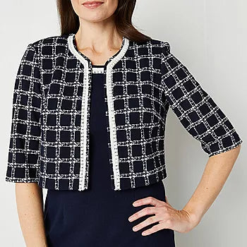 Jacket Dress Navy/White - Maya Brooke