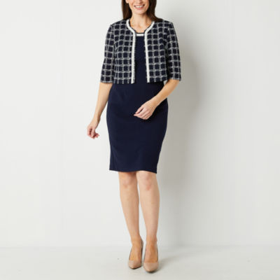 Jacket Dress Navy/White - Maya Brooke