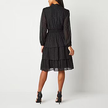 1PC  Smocked Waist Black -52 Seven