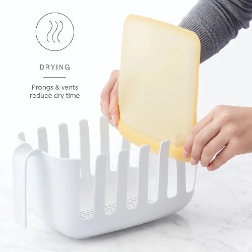 Dry+Store Bag Drying Rack and Bin Set