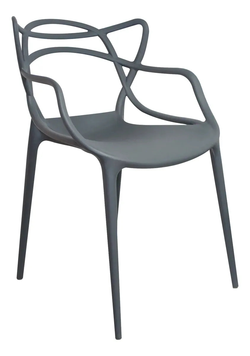Colorful Modern Design Plastic Chair Grey