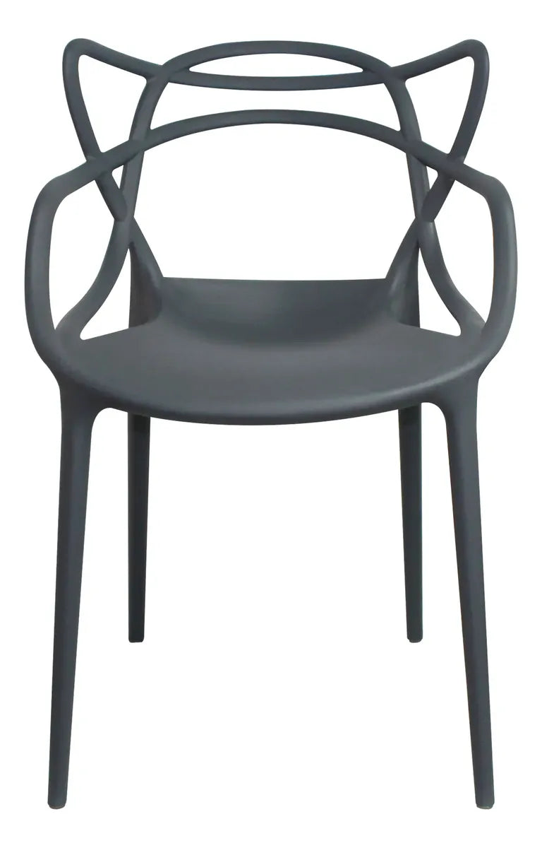 Colorful Modern Design Plastic Chair Grey