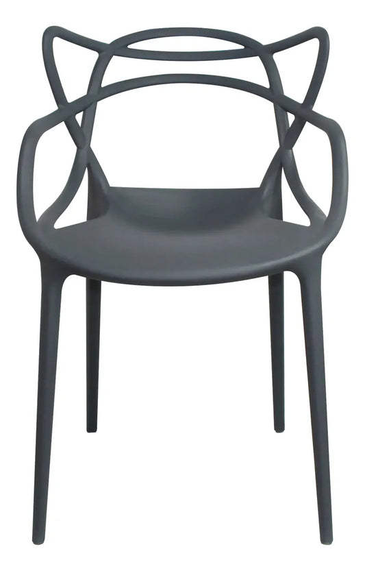 Colorful Modern Design Plastic Chair Grey