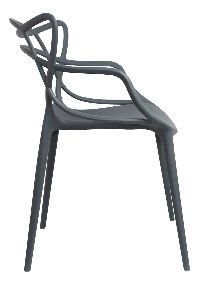 Colorful Modern Design Plastic Chair Grey
