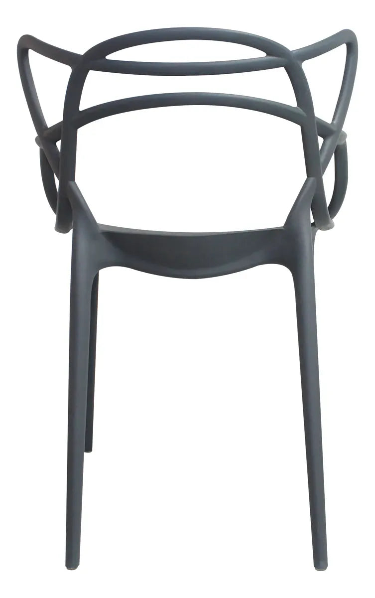 Colorful Modern Design Plastic Chair Grey