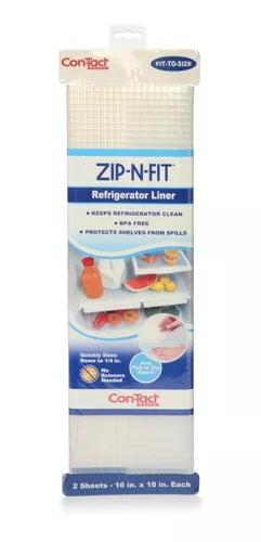 Refrigerator Liner Zip -N-Fit Ribbed Clear  16 in. x 18