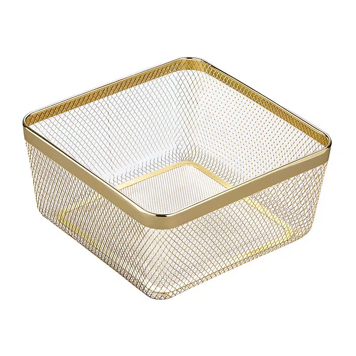 Basket  Brass 12 x 12 x 6