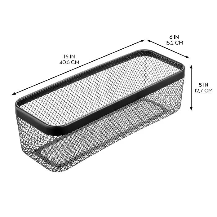 Basket 16 x 6 x 5  Matte Black