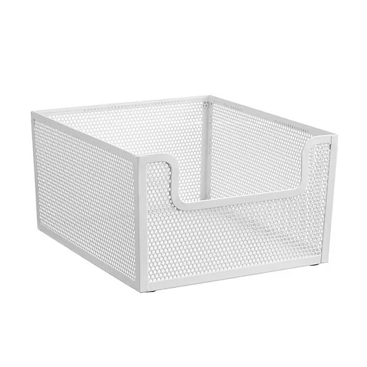 12 x 10 x 6  Frame Dip Front Basket Matte White