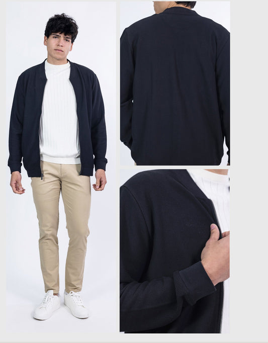 Caballero Chaqueta Azul Oscuro