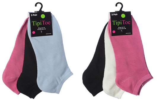 3 Pack Solid Cute Cotton Ankle Socks