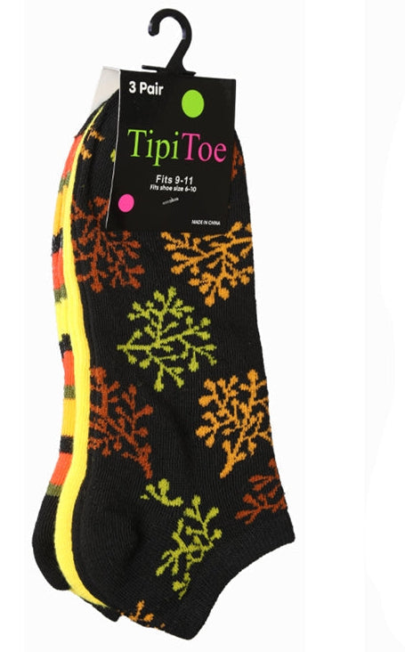 Women's 3 Pack Novelty Patterned Cute Ankle Socks