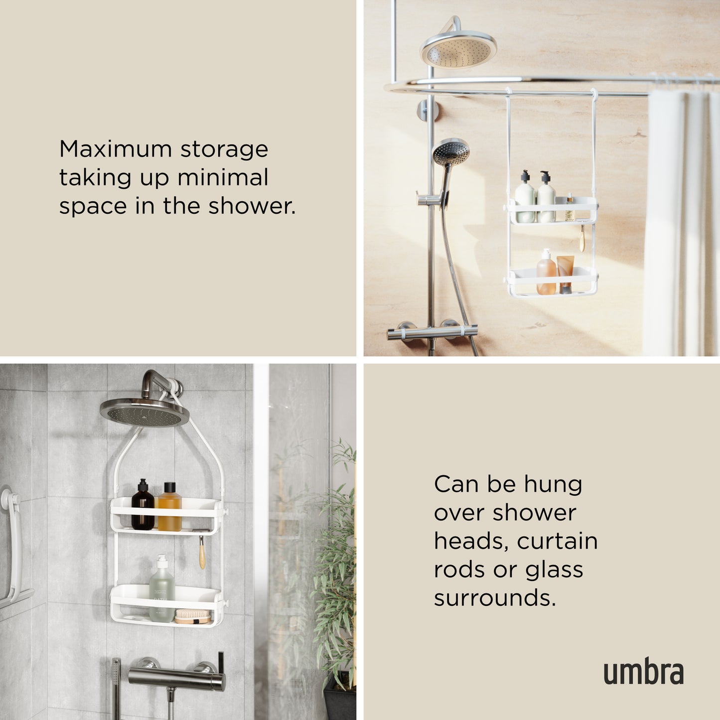 Flex Shower Caddy White