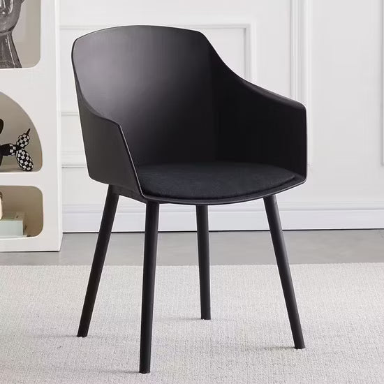 Nordic Style PP Plastic Dining Chair Black