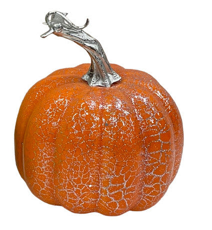Pumpkin Halloween Crackle Finish Orange