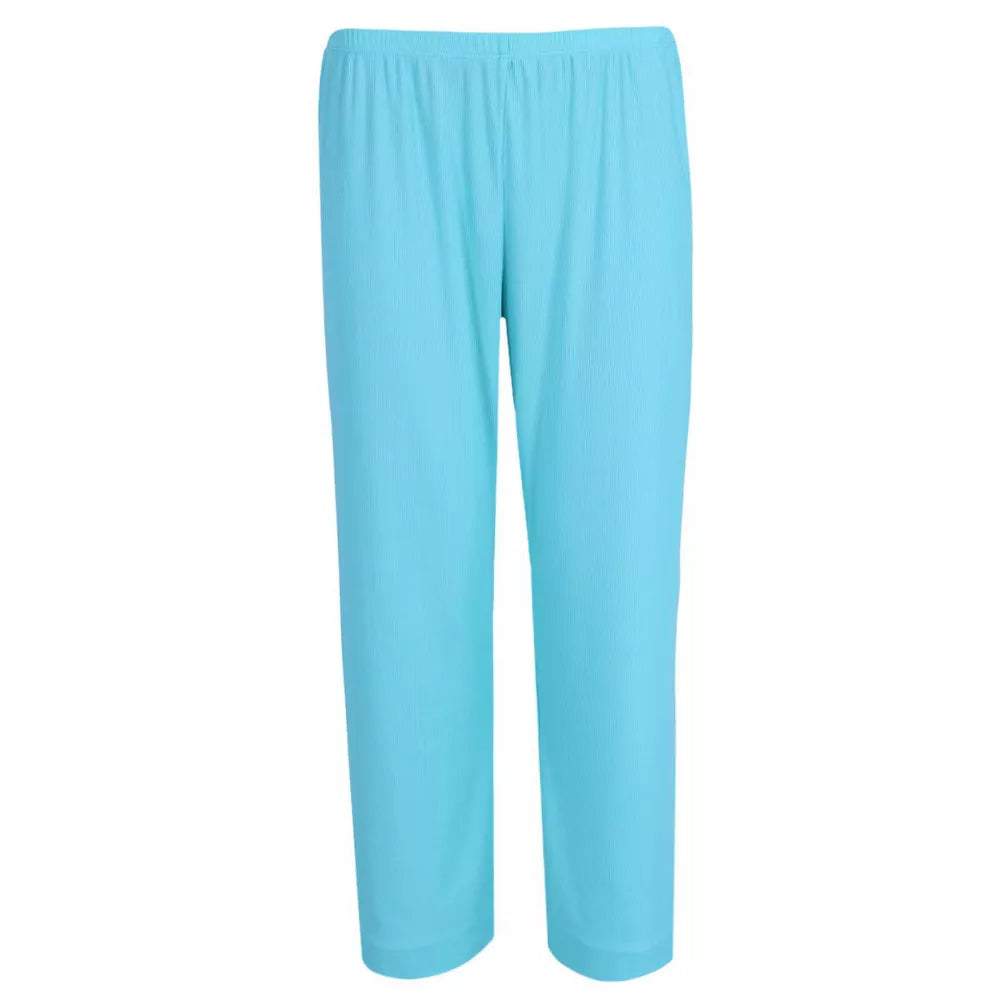 Notch Ribbed Pj Set Teal