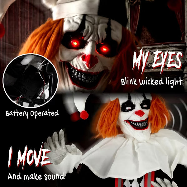 8.9ft Standing Animated Clown