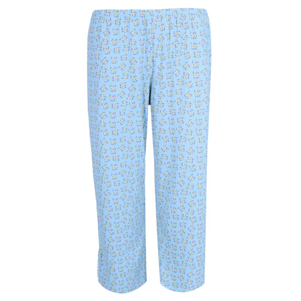 Siesta Ribbed Pj Set Aqua