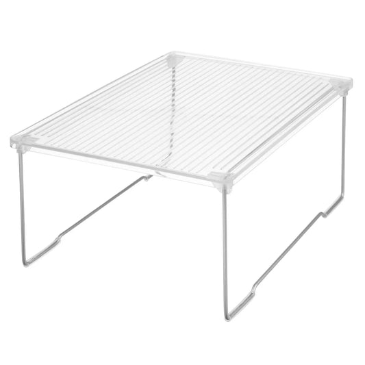 Bath Stacking Shelf - Small Clear/Satin