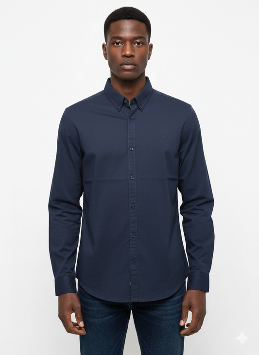 Long Sleeve Shirt Navy - Just Blu