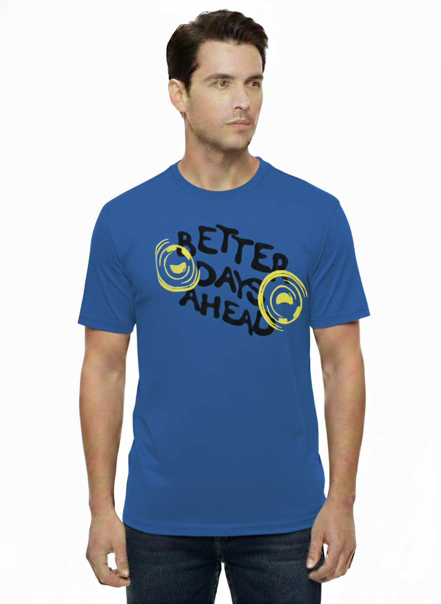 T-Shirt Better Days Ahead Off - Blue - Just Blu