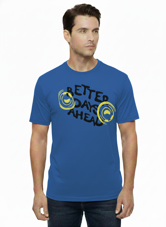 T-Shirt Better Days Ahead Off - Blue - Just Blu