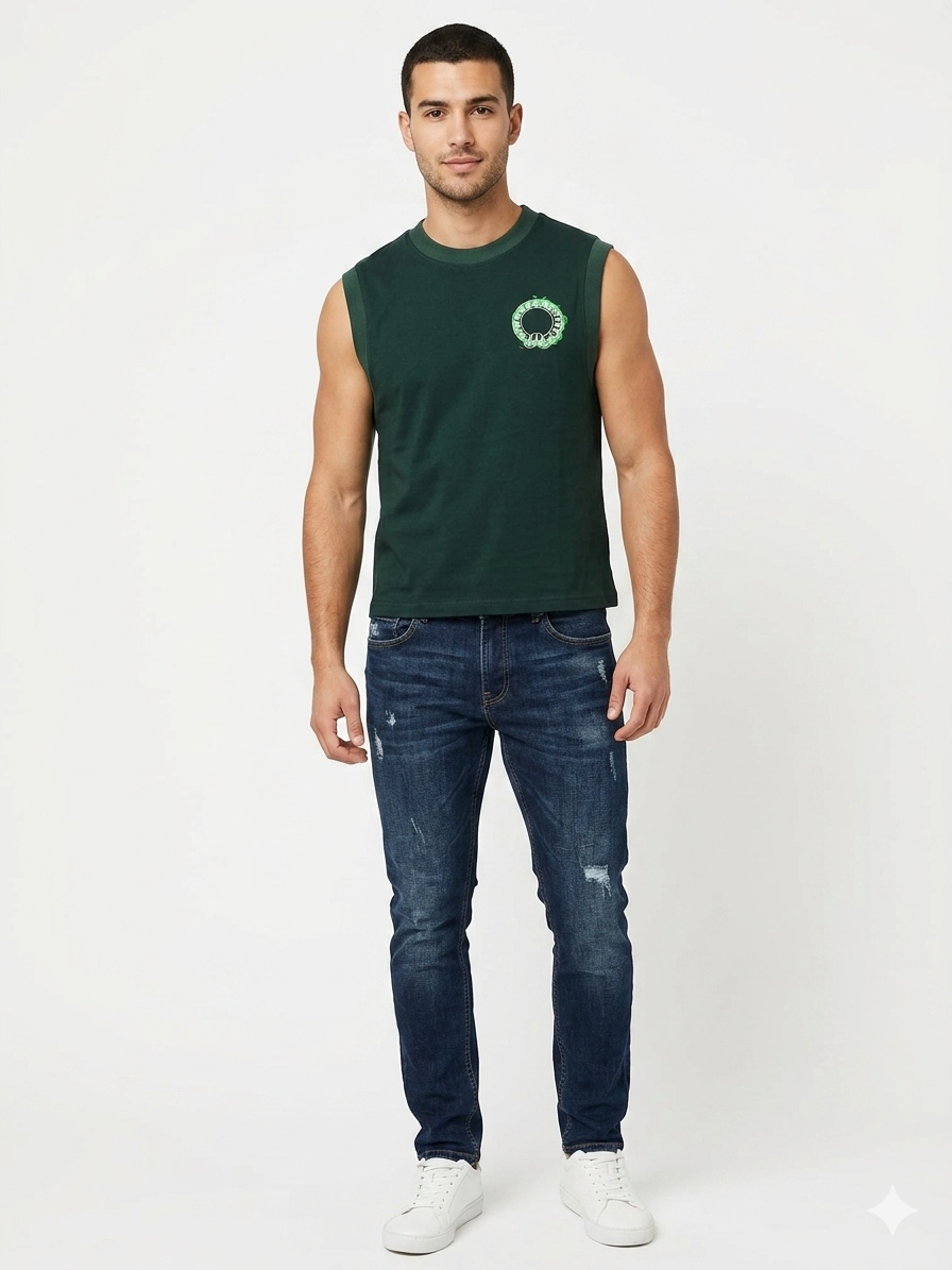 Camiseta Caballero  Verde