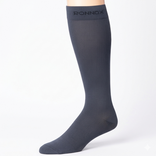 1 par de medias de compresión Unisex Gris