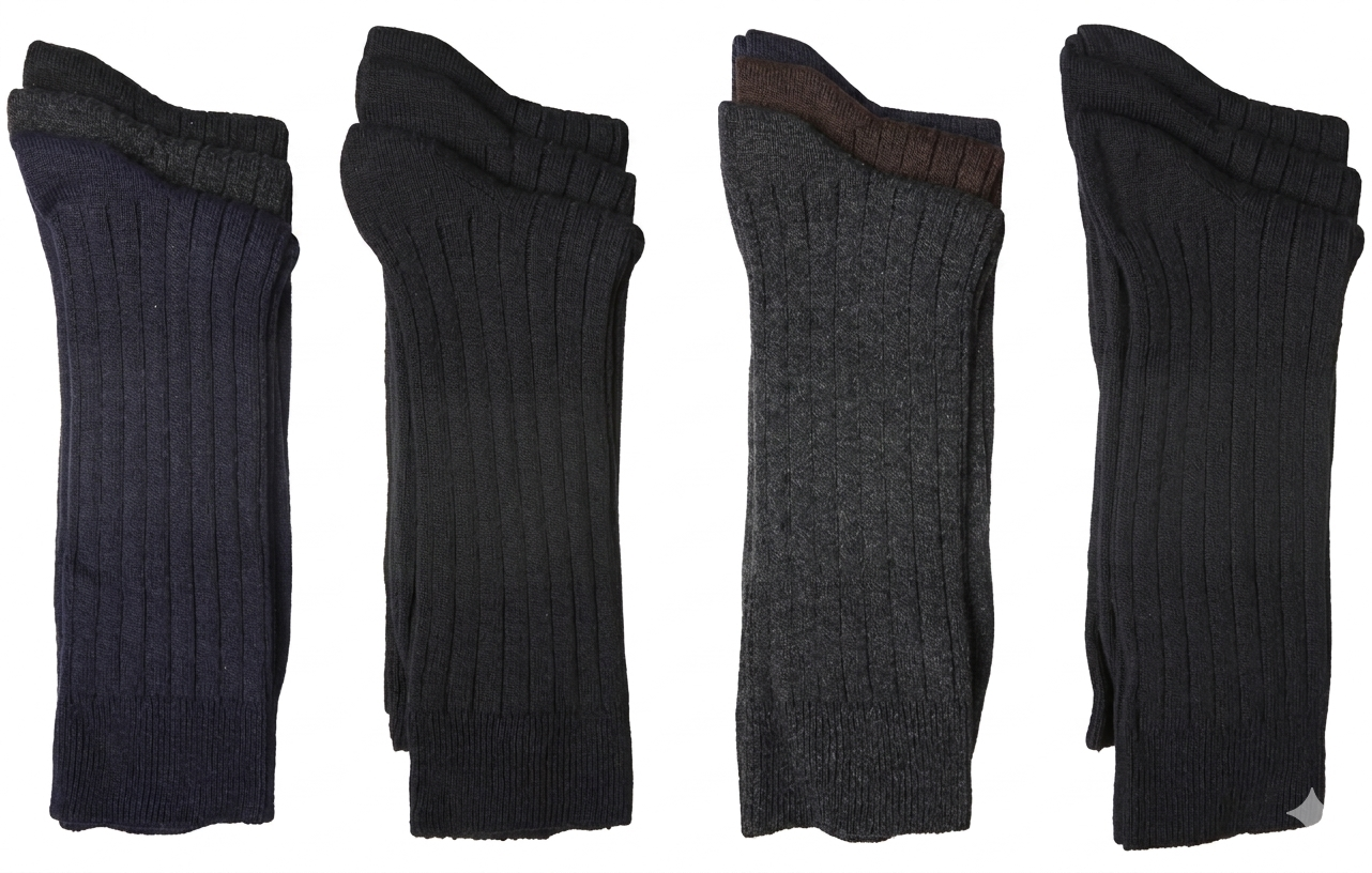 Men's Ribbed Dress Socks 1-Pair Pack