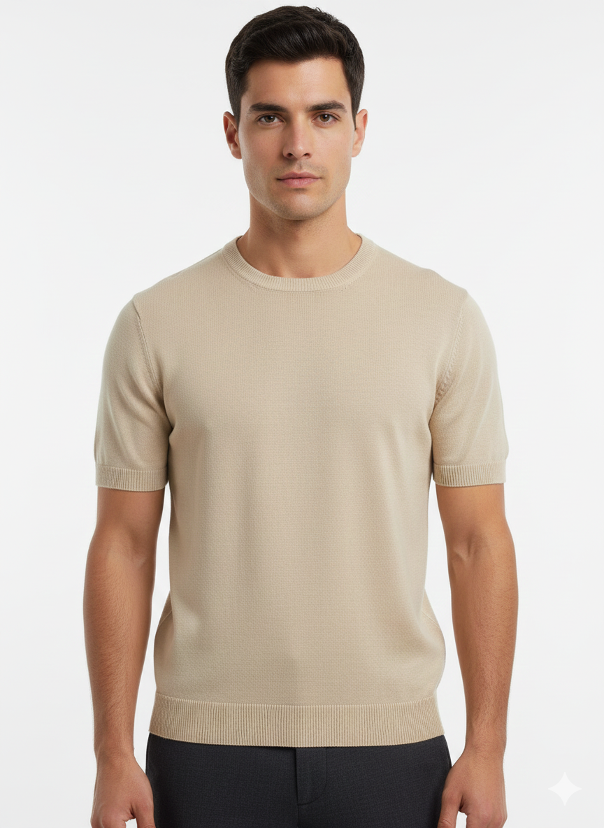 Short-sleeved knitted T-shirt Alfaparf - Luigi Baretta