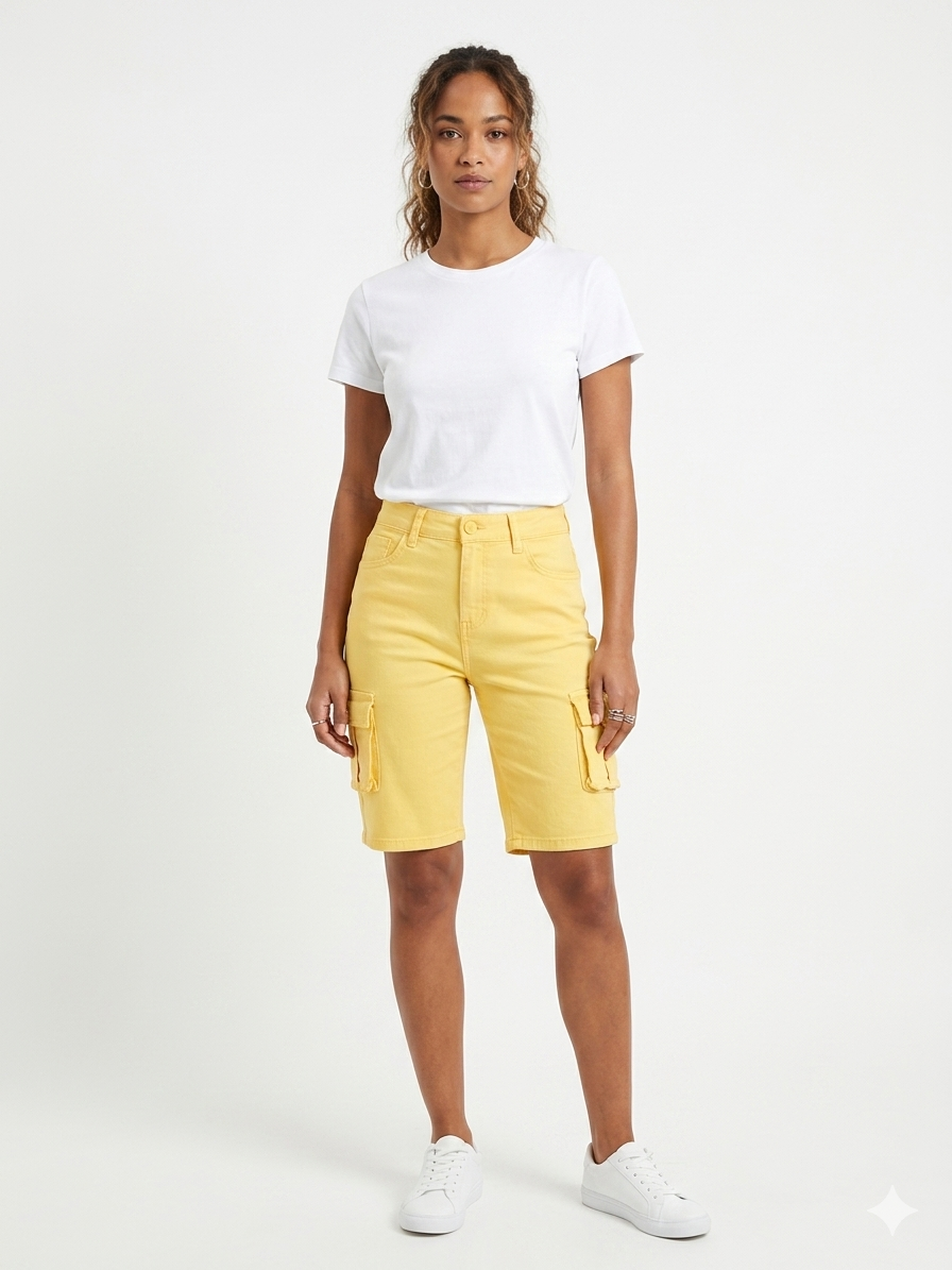 H-Stretch Bermuda Yellow