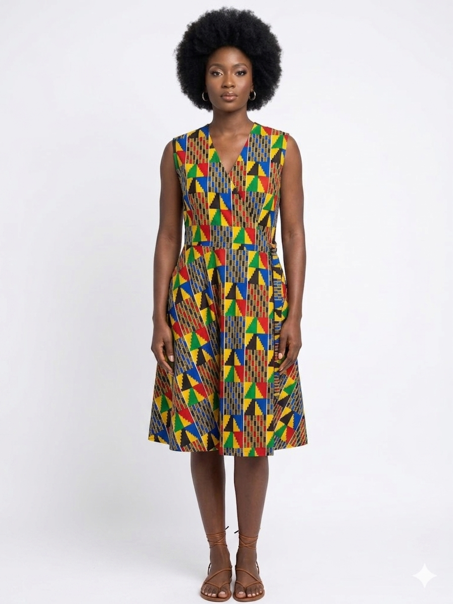 Dress Multi-Color Print Women - Etnia Negra