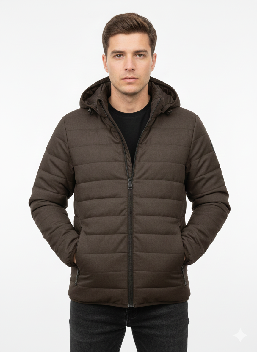 Twill Softshell colorblock Jacket Bark
