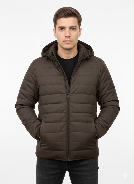 Twill Softshell colorblock Jacket Bark