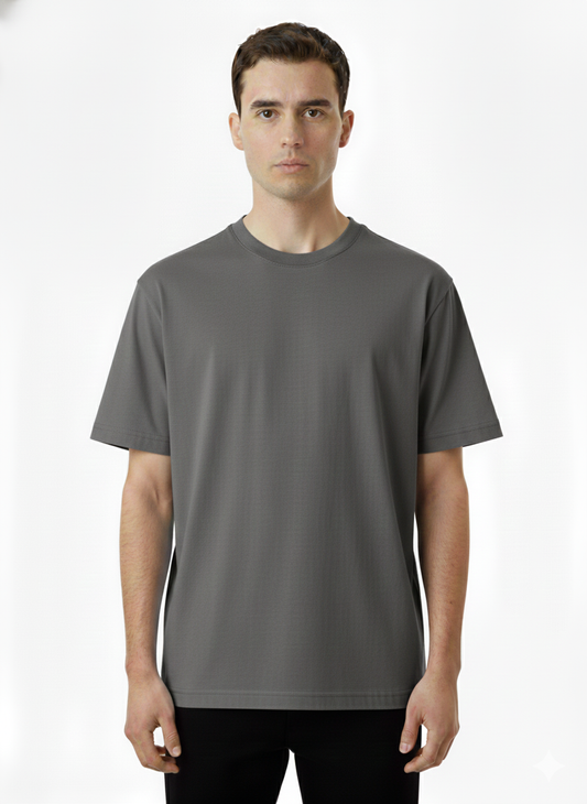 T-Shirt with a round neck Charcoal
