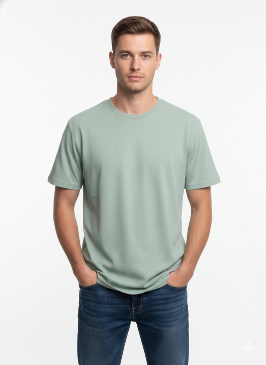 T-Shirt Men Sage Taupe - Just Blu