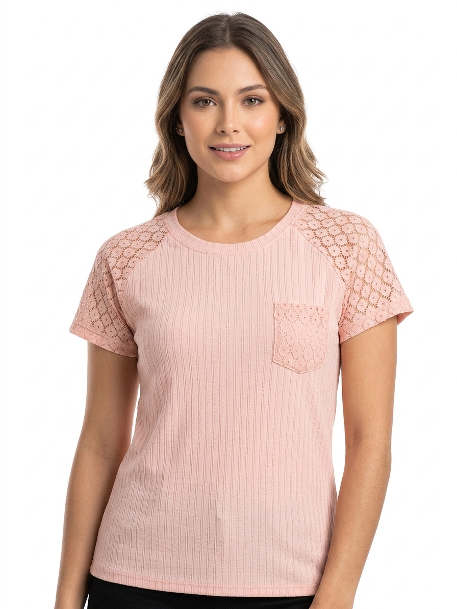 Ladies Missy Top Pink