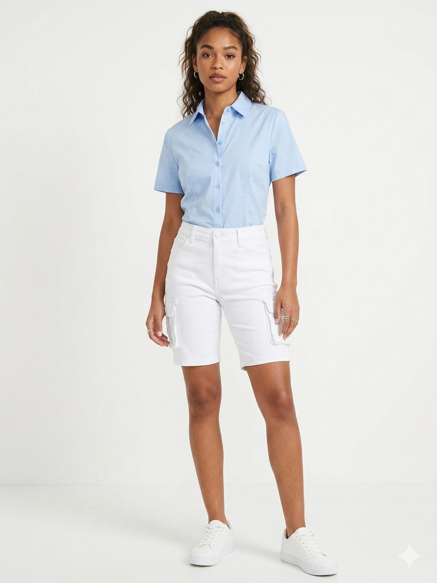 H-Stretch Bermuda White